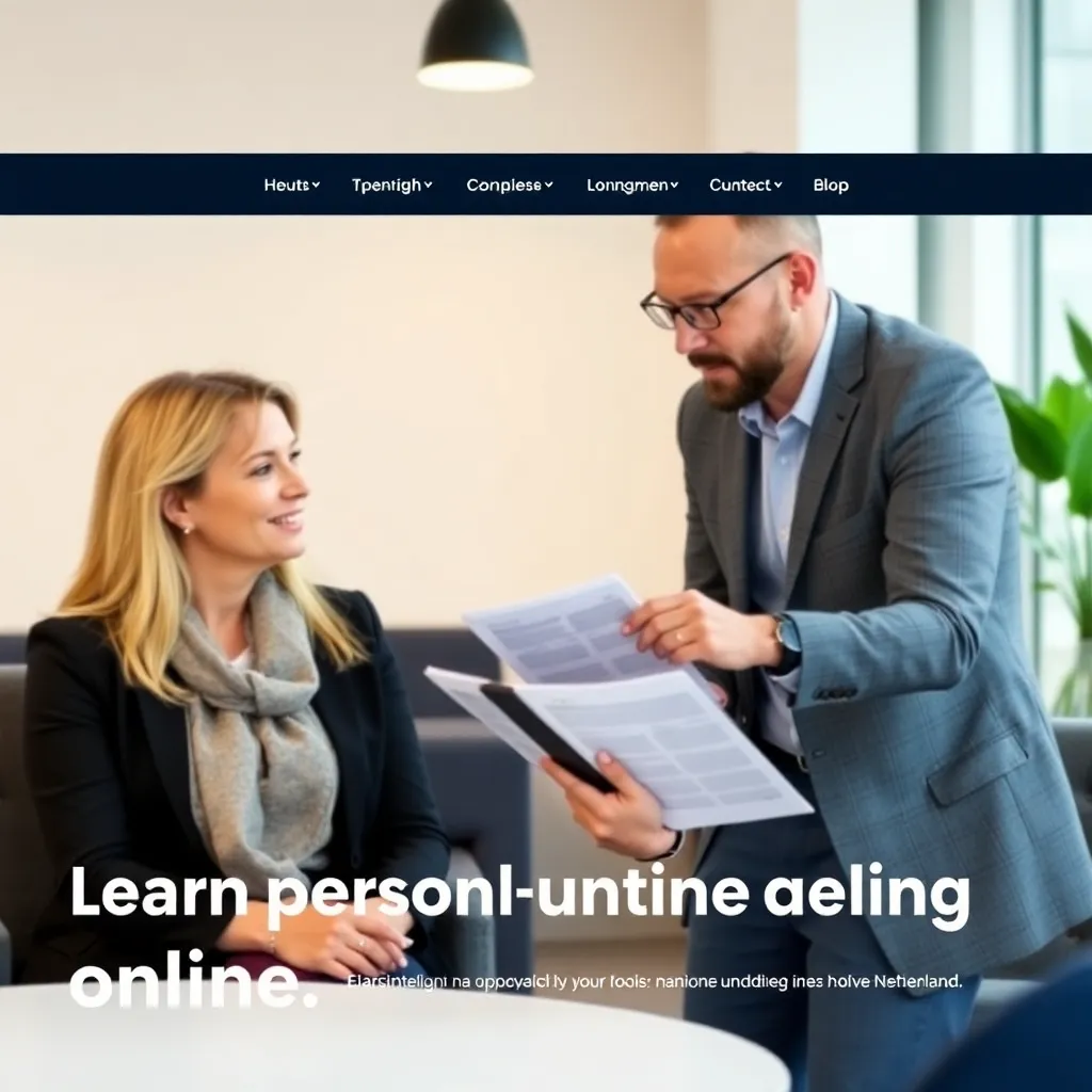 Een coach geeft persoonlijke financiële begeleiding aan een student