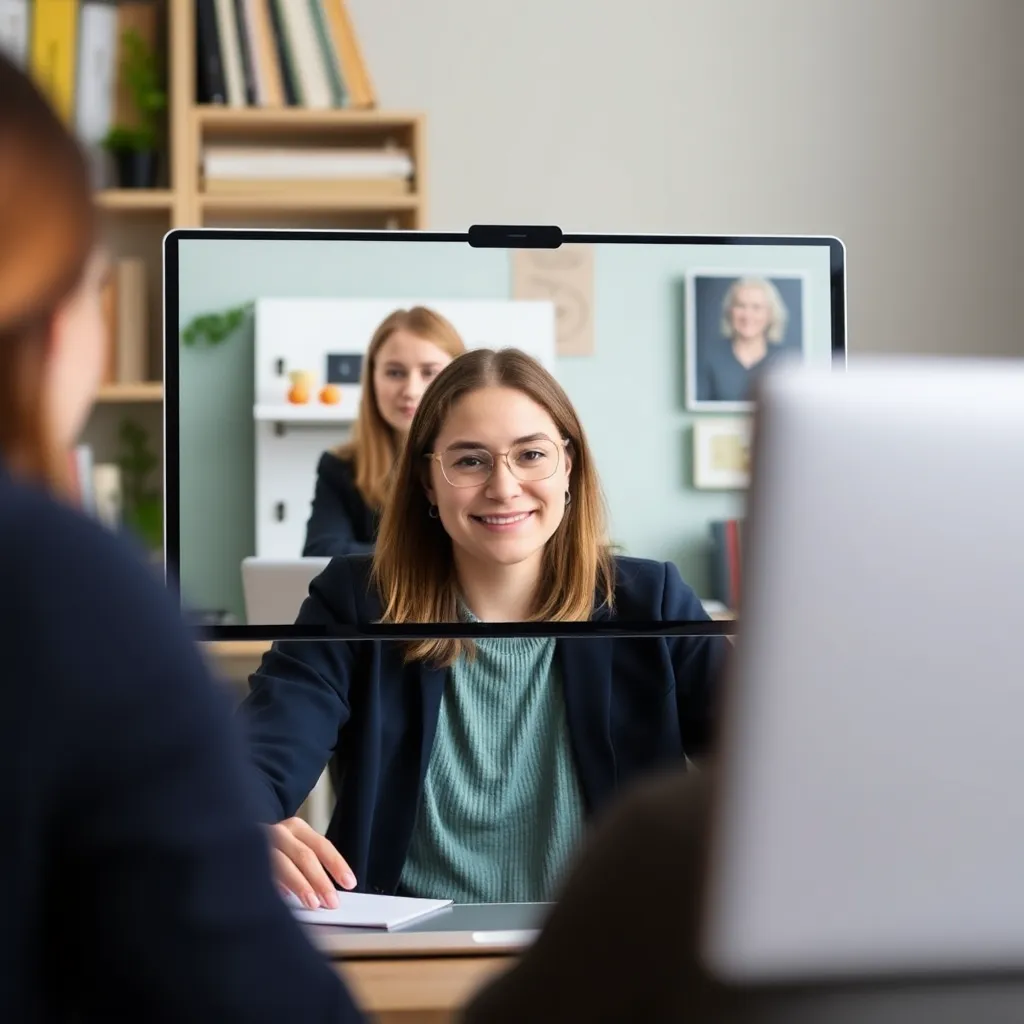 Online videogesprek tussen student en Nederlandse financiële coach